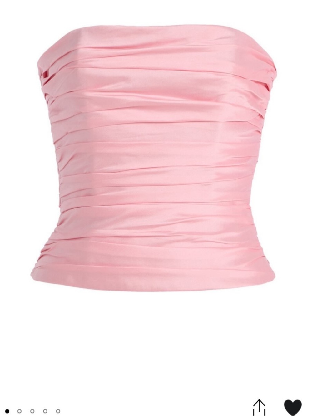 Anna October Strapless Ruched Pink Camisole Top